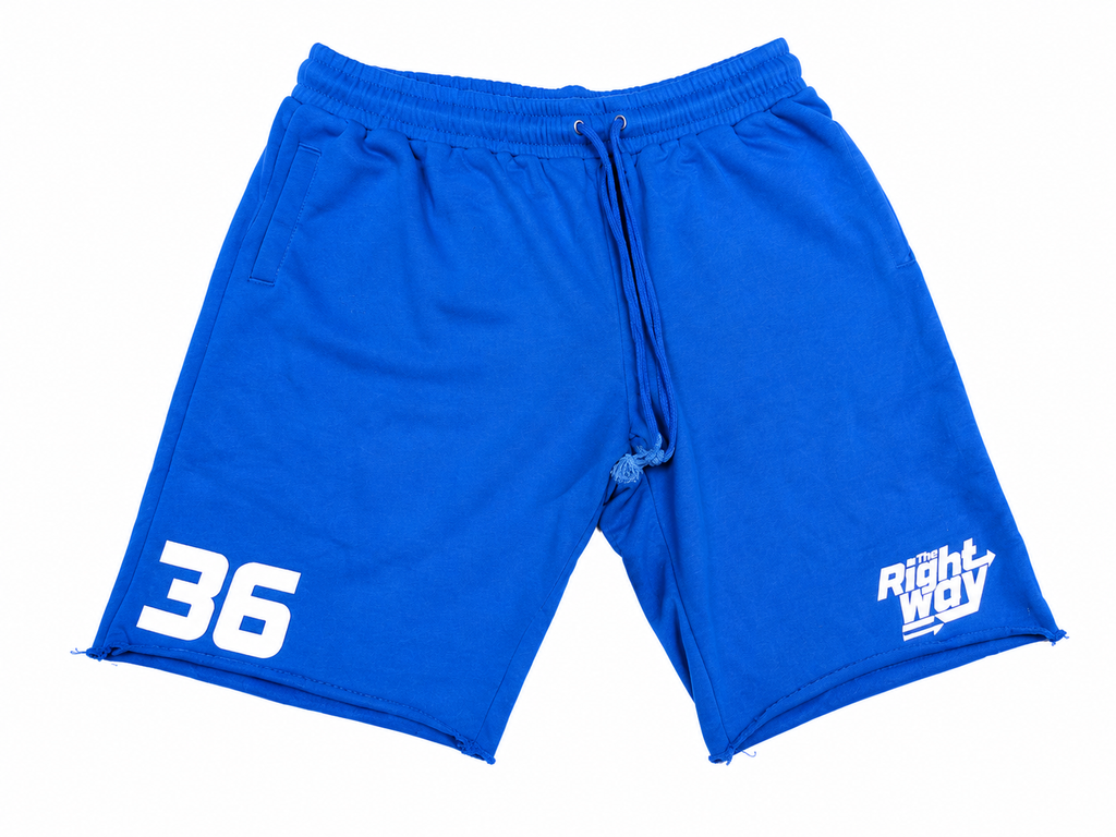TRW BLUE DISTRESSED SHORTS